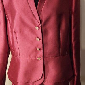 2 PC  ELEGANT TAHARI LUXE FUSHIA  SKIRT ENSEMBLE, SZ 14